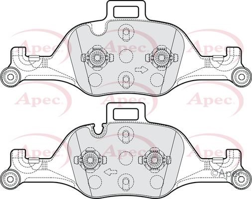 APEC braking PAD2187 Brake Pad Set, disc brake PAD2187