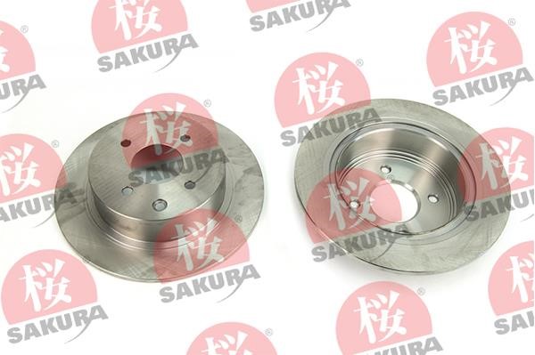 Sakura 605-10-4096 Rear brake disc, non-ventilated 605104096