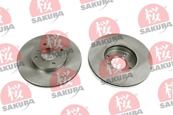 Sakura 604-10-4145 Front brake disc ventilated 604104145
