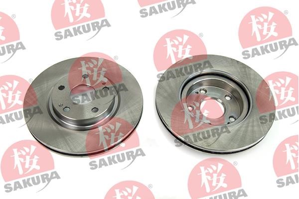 Sakura 604-20-3861 Front brake disc ventilated 604203861