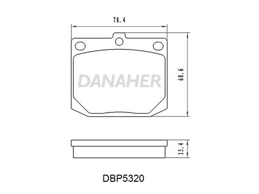 Danaher DBP5320 Brake Pad Set, disc brake DBP5320