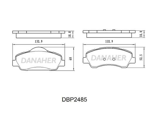Danaher DBP2485 Brake Pad Set, disc brake DBP2485