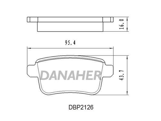 Danaher DBP2126 Brake Pad Set, disc brake DBP2126