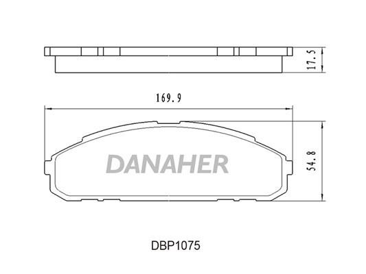 Danaher DBP1075 Brake Pad Set, disc brake DBP1075