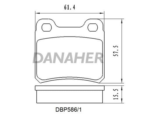 Danaher DBP586/1 Brake Pad Set, disc brake DBP5861