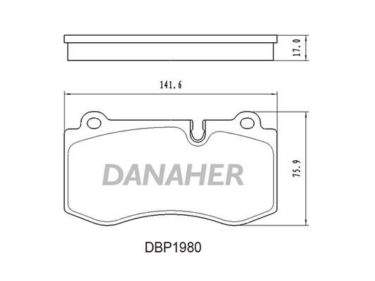 Danaher DBP1980 Brake Pad Set, disc brake DBP1980