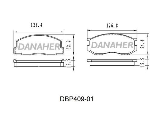 Danaher DBP409-01 Brake Pad Set, disc brake DBP40901