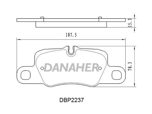 Danaher DBP2237 Brake Pad Set, disc brake DBP2237