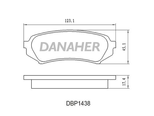 Danaher DBP1438 Brake Pad Set, disc brake DBP1438