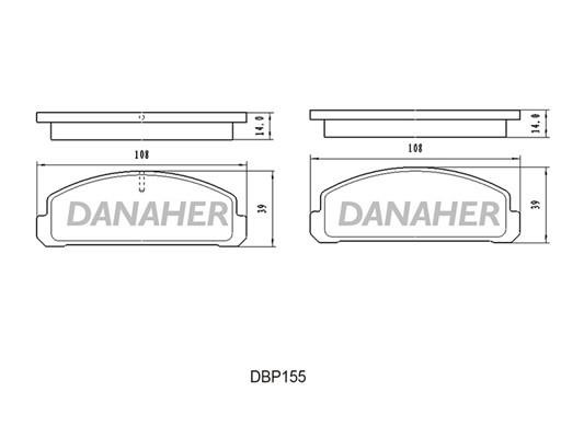 Danaher DBP155 Brake Pad Set, disc brake DBP155