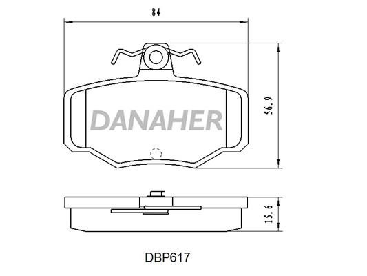 Danaher DBP617 Brake Pad Set, disc brake DBP617