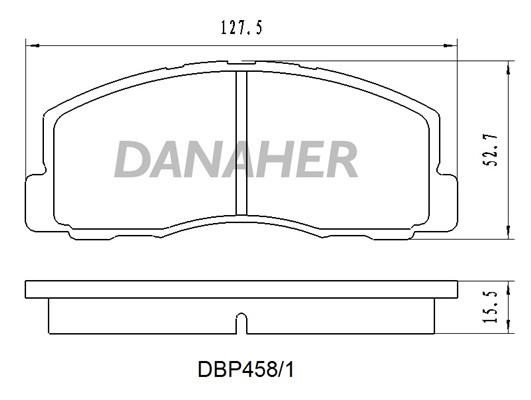 Danaher DBP458/1 Brake Pad Set, disc brake DBP4581