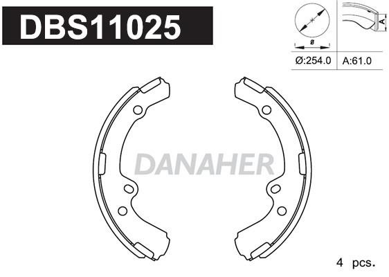 Danaher DBS11025 Brake shoe set DBS11025