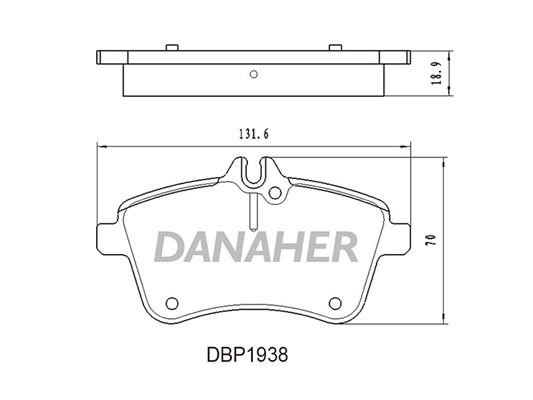 Danaher DBP1938 Brake Pad Set, disc brake DBP1938