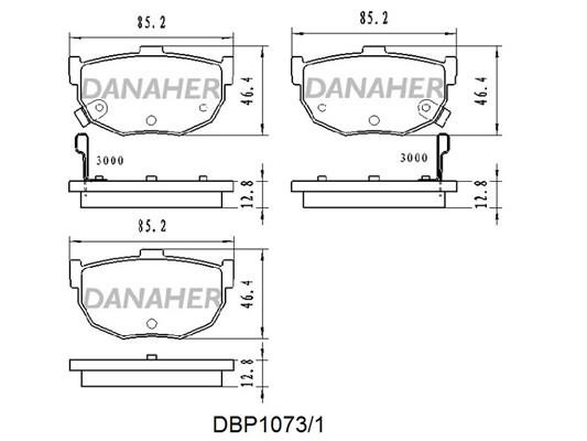 Danaher DBP1073/1 Brake Pad Set, disc brake DBP10731