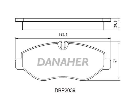 Danaher DBP2039 Brake Pad Set, disc brake DBP2039