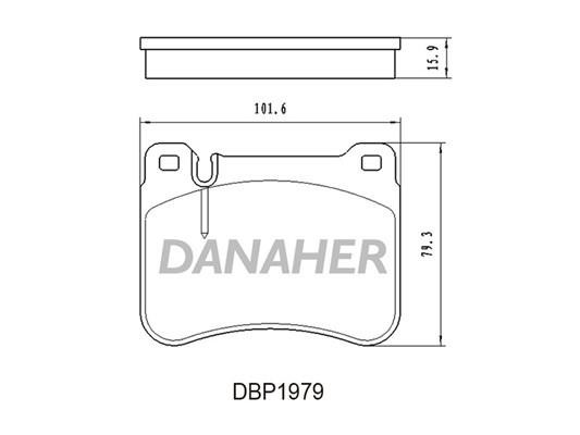 Danaher DBP1979 Brake Pad Set, disc brake DBP1979