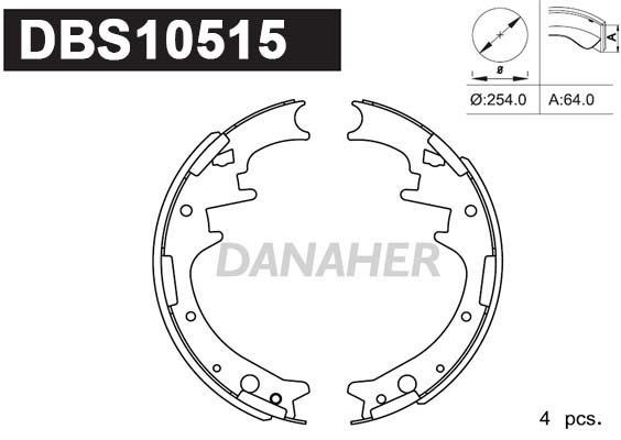 Danaher DBS10515 Brake shoe set DBS10515