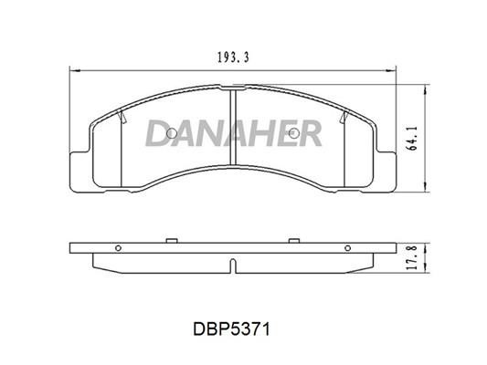 Danaher DBP5371 Brake Pad Set, disc brake DBP5371