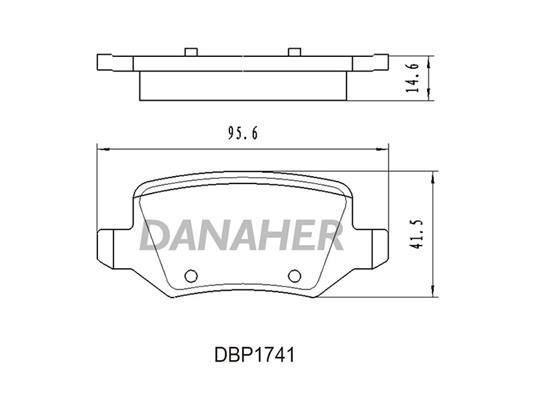 Danaher DBP1741 Brake Pad Set, disc brake DBP1741