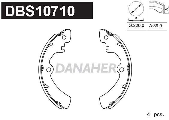 Danaher DBS10710 Brake shoe set DBS10710