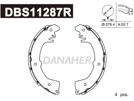 Danaher DBS11287R Brake shoe set DBS11287R