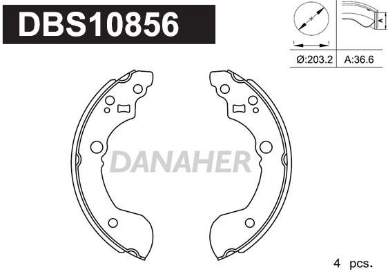 Danaher DBS10856 Brake shoe set DBS10856