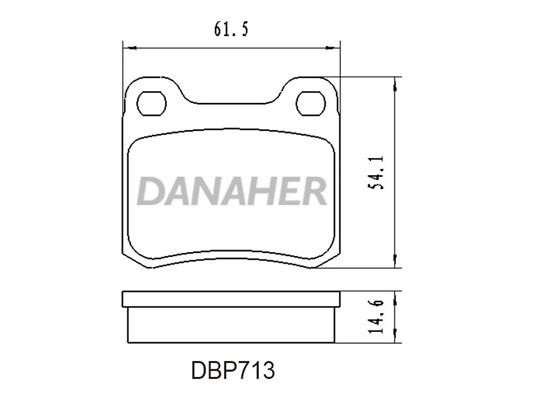 Danaher DBP713 Brake Pad Set, disc brake DBP713