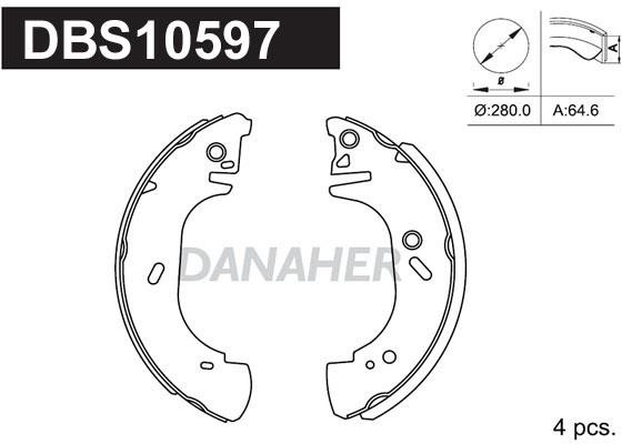 Danaher DBS10597 Brake shoe set DBS10597
