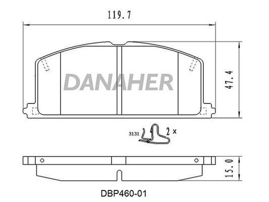 Danaher DBP460-01 Brake Pad Set, disc brake DBP46001