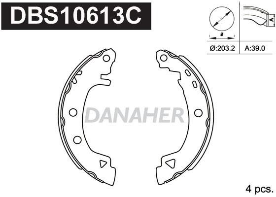 Danaher DBS10613C Brake shoe set DBS10613C