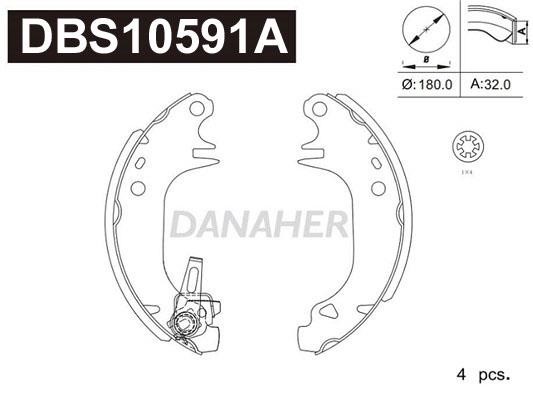 Danaher DBS10591A Brake shoe set DBS10591A