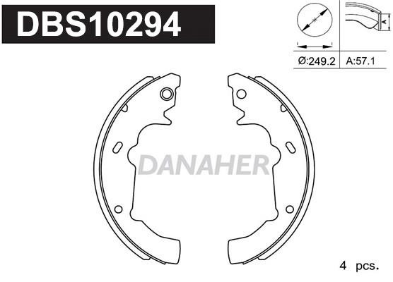 Danaher DBS10294 Brake shoe set DBS10294