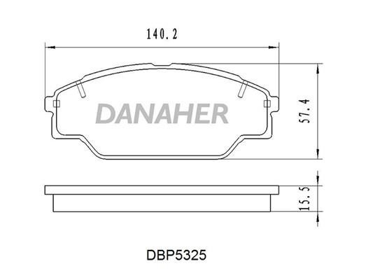 Danaher DBP5325 Brake Pad Set, disc brake DBP5325