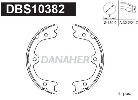 Danaher DBS10382 Parking brake shoes DBS10382