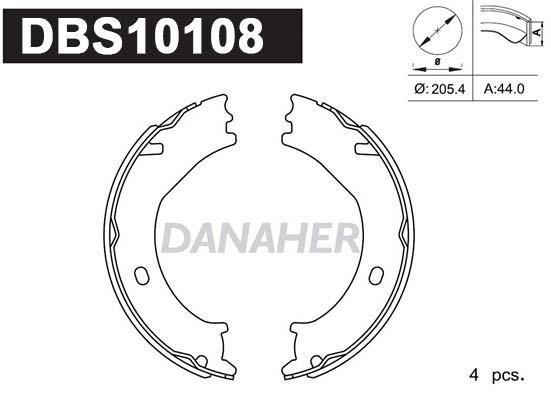 Danaher DBS10108 Parking brake shoes DBS10108