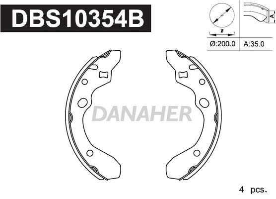 Danaher DBS10354B Brake shoe set DBS10354B