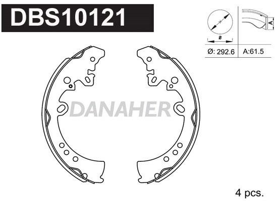 Danaher DBS10121 Brake shoe set DBS10121