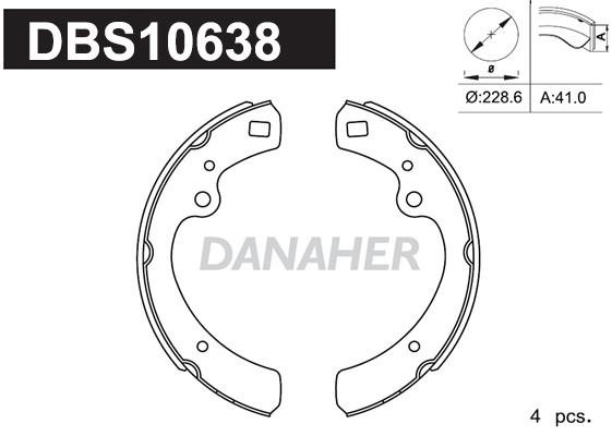 Danaher DBS10638 Brake shoe set DBS10638