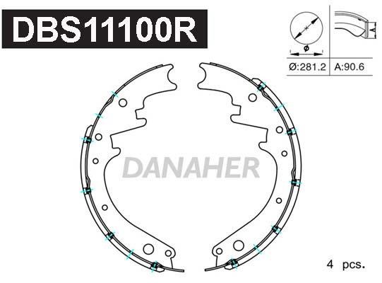 Danaher DBS11100R Brake shoe set DBS11100R