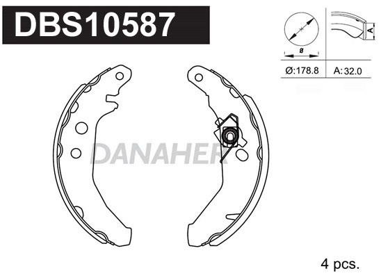 Danaher DBS10587 Brake shoe set DBS10587