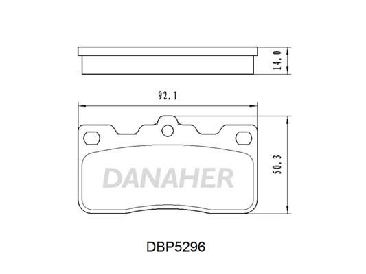 Danaher DBP5296 Rear disc brake pads, set DBP5296