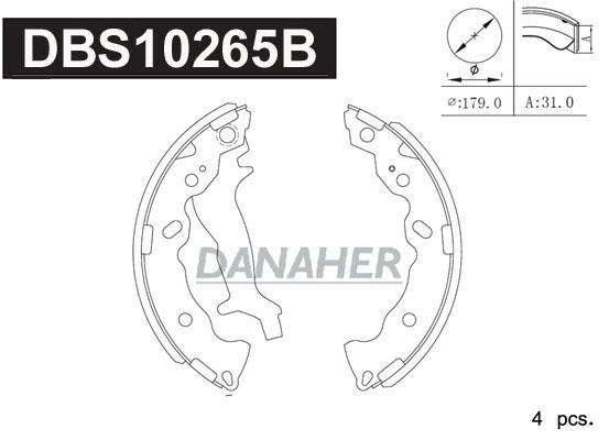 Danaher DBS10265B Brake shoe set DBS10265B