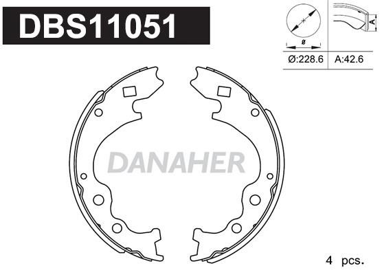 Danaher DBS11051 Brake shoe set DBS11051
