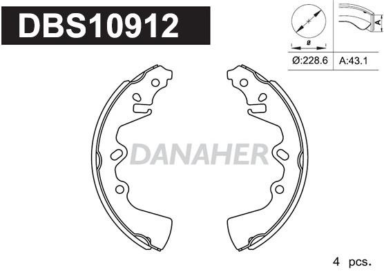 Danaher DBS10912 Brake shoe set DBS10912