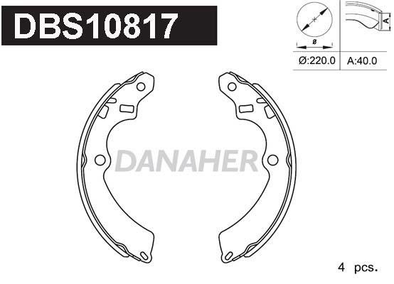 Danaher DBS10817 Brake shoe set DBS10817