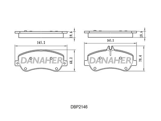 Danaher DBP2146 Brake Pad Set, disc brake DBP2146