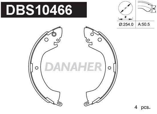 Danaher DBS10466 Brake shoe set DBS10466