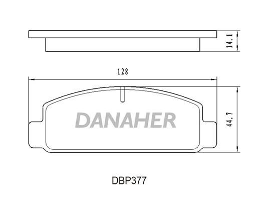Danaher DBP377 Brake Pad Set, disc brake DBP377