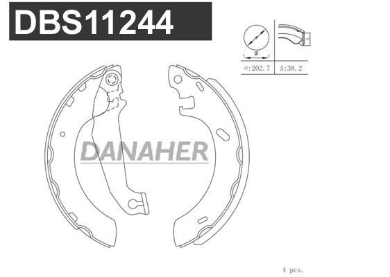 Danaher DBS11244 Brake shoe set DBS11244